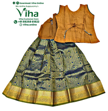 Readymade Pavadai Set With Sleeves / Lehenga Set - 5 to 6 Yrs