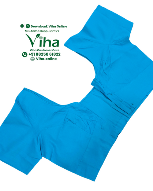 Two by Two Readymade Blouse, fitted with short sleeves and seam detailing