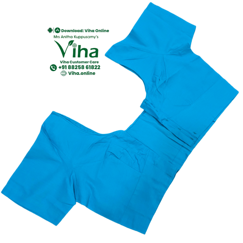 Two by Two Readymade Blouse, fitted with short sleeves and seam detailing