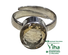 Citrine Oval Cut Silver Ring