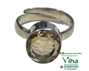 Citrine Oval Cut Silver Ring