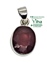 Silver Ruby Pendant - Natural