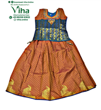 Readymade Pavadai Set With Sleeves / Lehenga Set - 6 to 7 Yrs