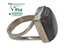 Natural Labradorite Unisex Silver Ring - Adjustable