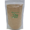 Dates Fruit Powder, a clear, transparent plastic pouch filled with a light-brown, finely powdered substance
