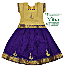 Readymade Pavadai Set With Sleeves / Lehenga Set - 4 to 5 Yrs