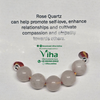 Rose Quartz Rahi Bracelet with beads on a cord