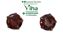 Orange Saphire Stud - 6mm