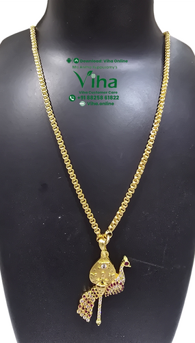 Impon Vel Mayil Stone Pendant Chain