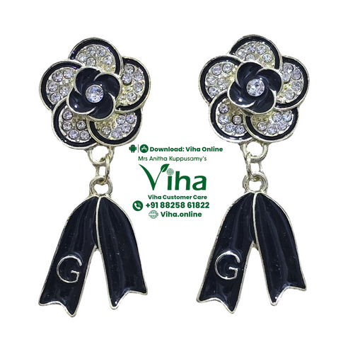 Fancy Flower Hanging Stud