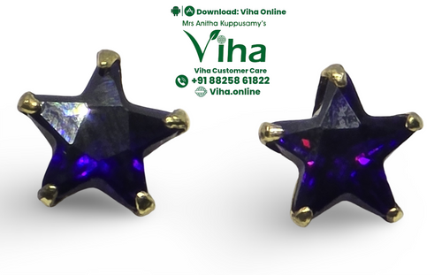 Amethyst Stone Studs - 7 mm