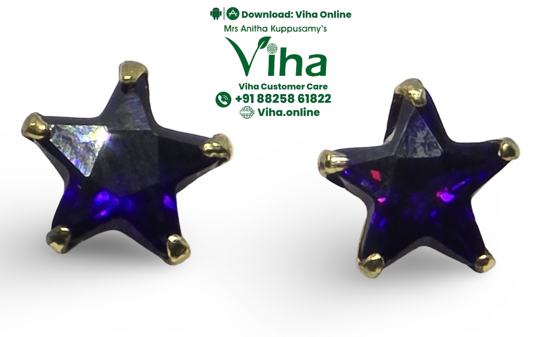 Amethyst Stone Studs - 7 mm