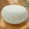 Viha's Butter Soap - Handmade, one white, rounded, irregular, smooth-surfaced soap bar resting on a light brown wooden surface
