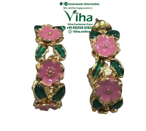 Fancy Rose Flower Ear Ring