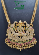 Impon Multi Coloured Stones Gajalakshmi Pendant Chain