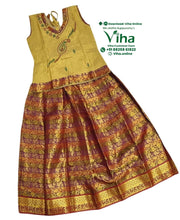Readymade Pavadai Set With Sleeves / Lehenga Set - 10 to 11 Yrs