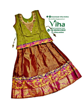 Readymade Pavadai Set With Sleeves / Lehenga Set - 5 to 6 Yrs