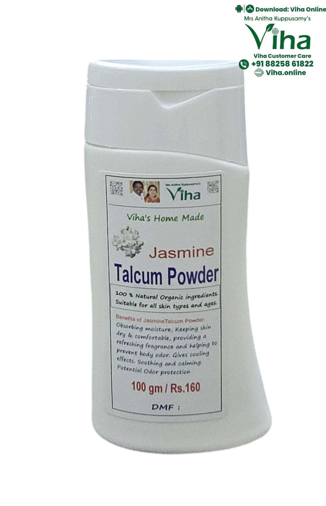 Viha Jasmine Talcum Powder