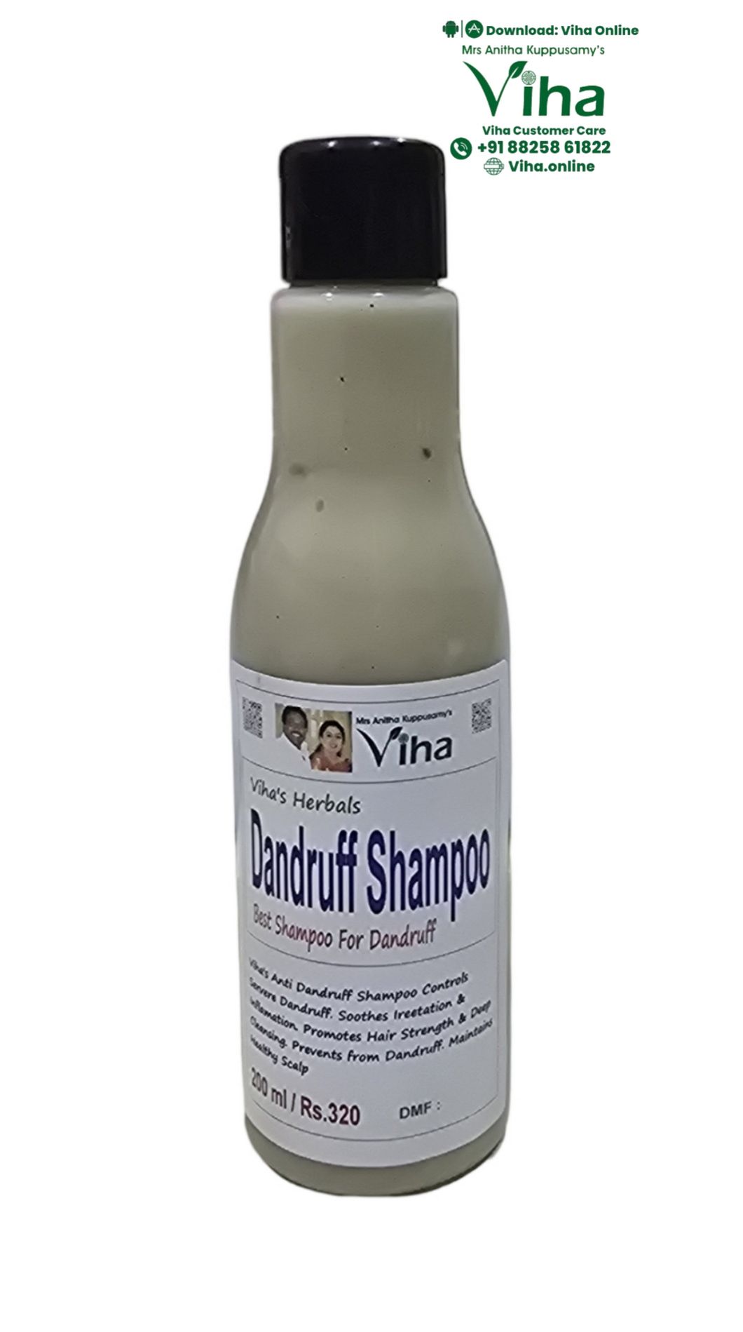 Viha's Dandruff Shampoo - Herbal