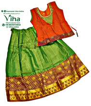Readymade Pavadai Set With Sleeves / Lehenga Set - 10 to 11 Yrs