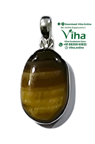 Tiger Eye Silver Pendant