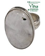 Moonstone Oval 925 Silver Ring  – Calm & Inner Clarity