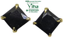 Black Sapphire Studs - 7 mm
