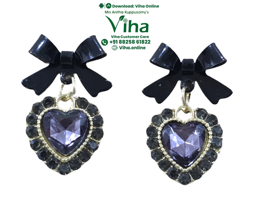 Heart Hanging Fancy Stud