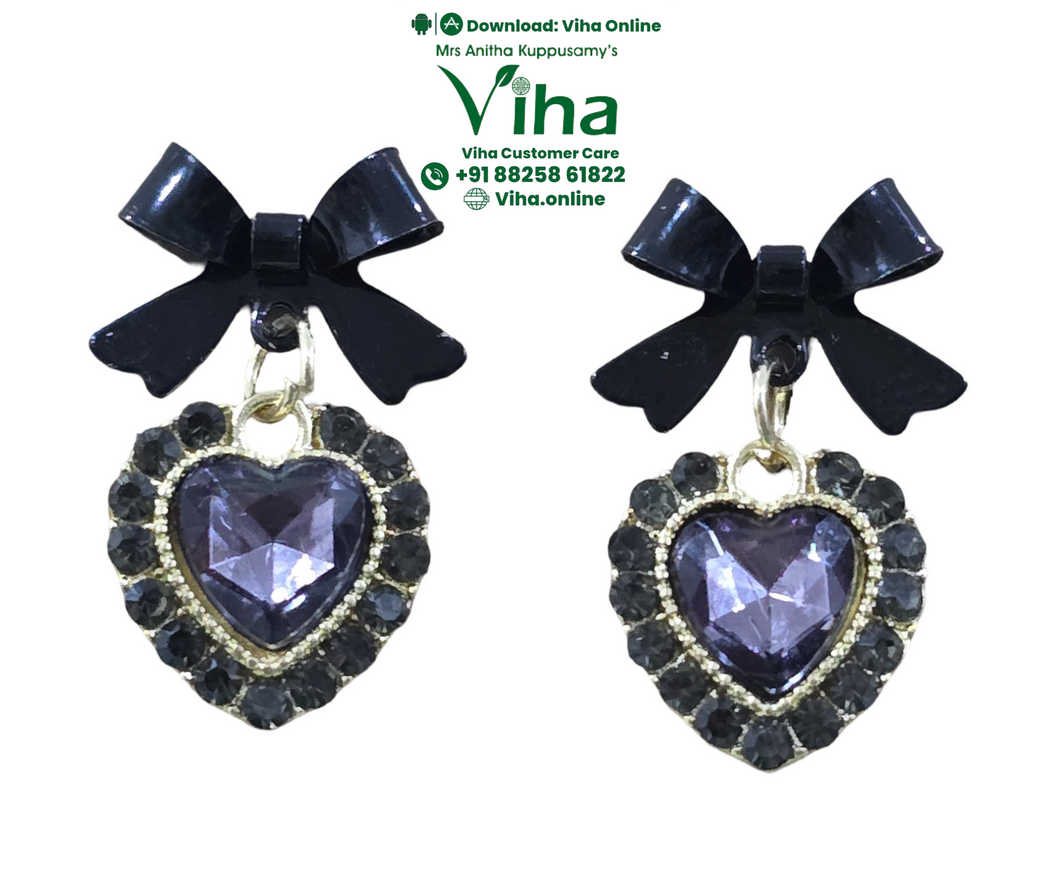 Heart Hanging Fancy Stud