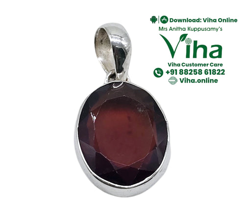 Gomedha Silver Pendant