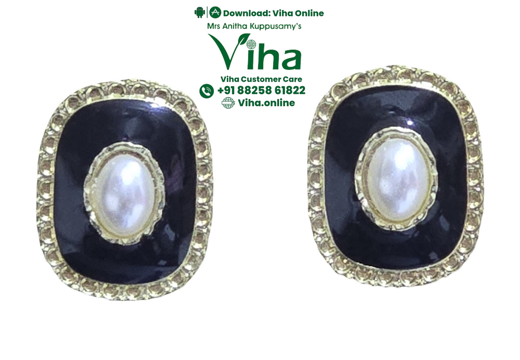 Trendy Black & White Stud