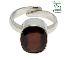 Gomedha Ring Silver Adjustable
