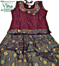 Readymade Pavadai Set With Sleeves / Lehenga Set - 10 to 11 Yrs