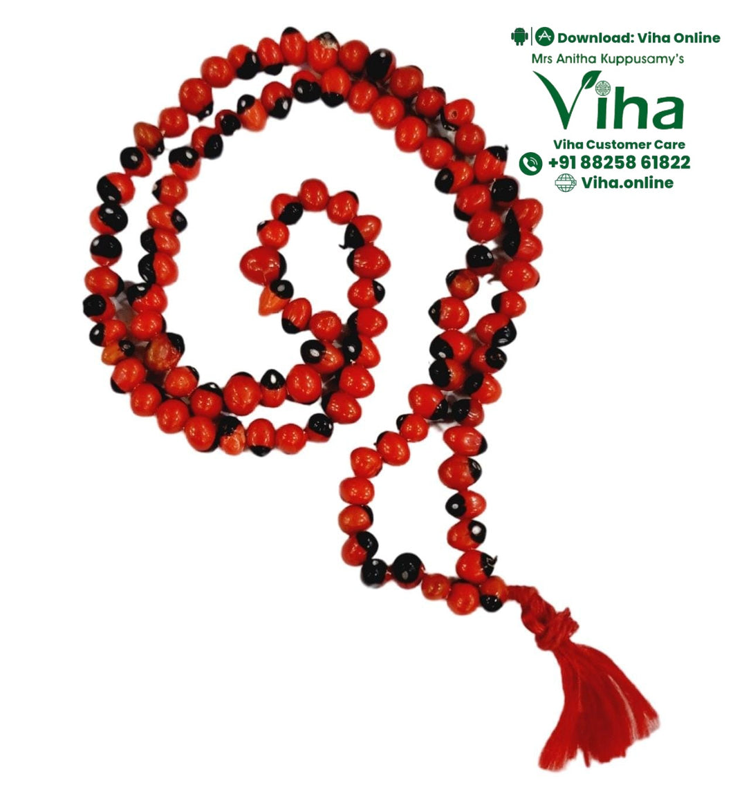 Red Chirmi Beads | Red Kundrinmani Beads Mala