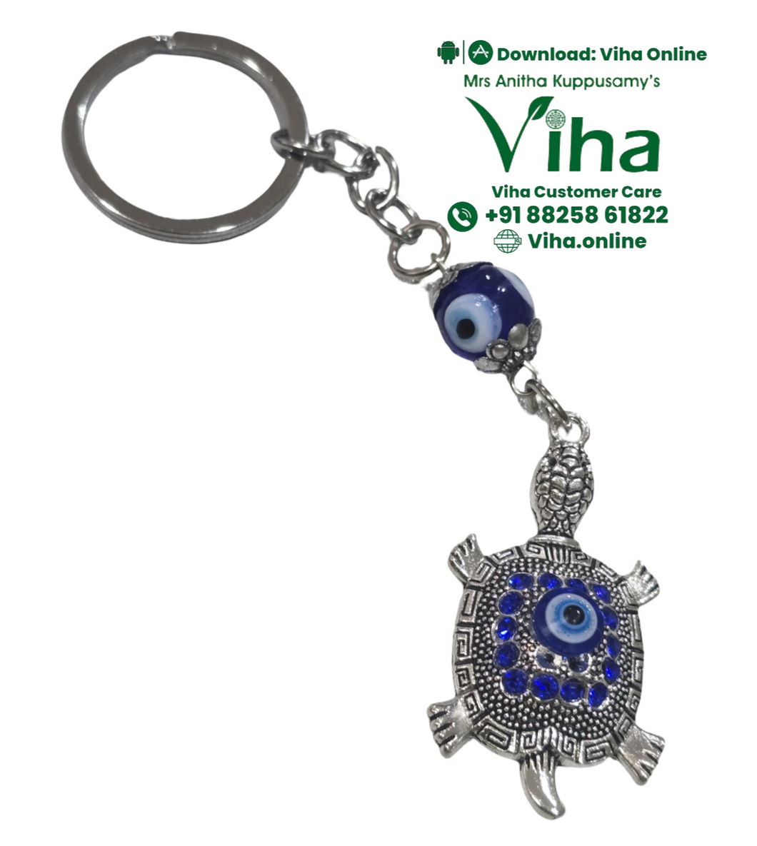 Tortoise Evil Eye KeyChain