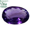 Original Amethyst Stone, a glossy, oval purple gemstone with multiple facets reflecting light