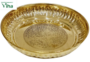 Self Designer Floral Brass Plate