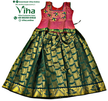 Readymade Pavadai Set With Sleeves / Lehenga Set - 10 to 11 Yrs
