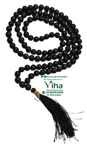 Black Agate (Hakik) Mala 108+1 Beads