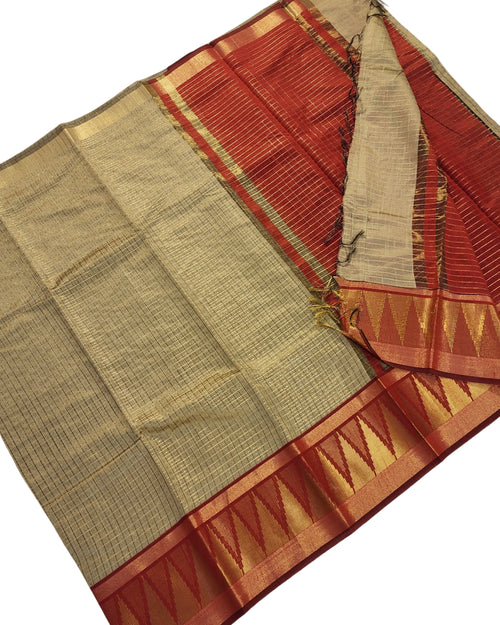 Cotton Silk Saree With Blouse - VIHA : 0098