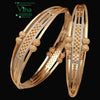 Designer Bangle, textured central band and bead accents
