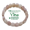 Peach Sunstone Bracelet, faceted beads strung on elastic cord