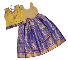 Readymade Pavadai Set With Sleeves / Lehenga Set - 9 to 10 Yrs