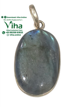 Natural Labradorite Silver Pendant