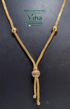 Impon Box Chain with Stone Pendant