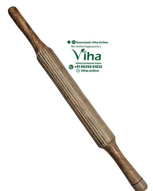 Wooden Chapati Roller with grooved surface