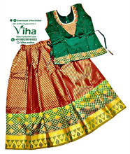 Readymade Pavadai Set With Sleeves / Lehenga Set - 10 to 11 Yrs