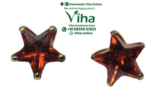 Carnelian Stone Studs - 7 mm