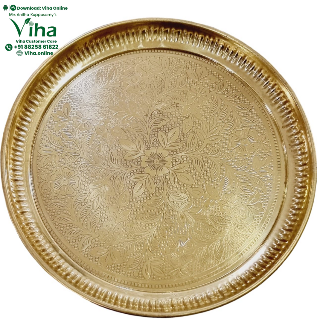 Self Designer Floral Brass Plate