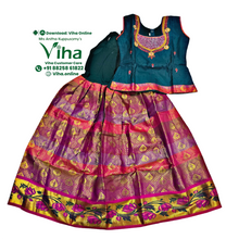 Readymade Pavadai Set With Sleeves / Lehenga Set - 6 to 7 Yrs